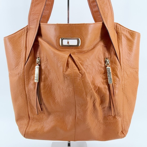 B. Makowsky Dunaway Glove Leather Tote Nutmeg Leather Hobo Shoulder Bag Gift - Picture 2 of 16